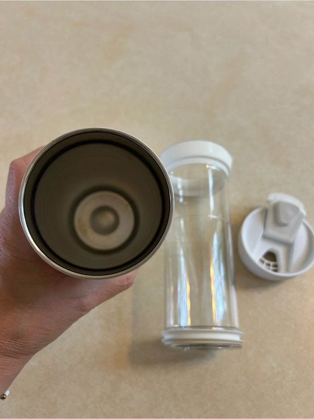 David’s Tea Travel Infuser Insulated Mug Bottle Tumbler stainless